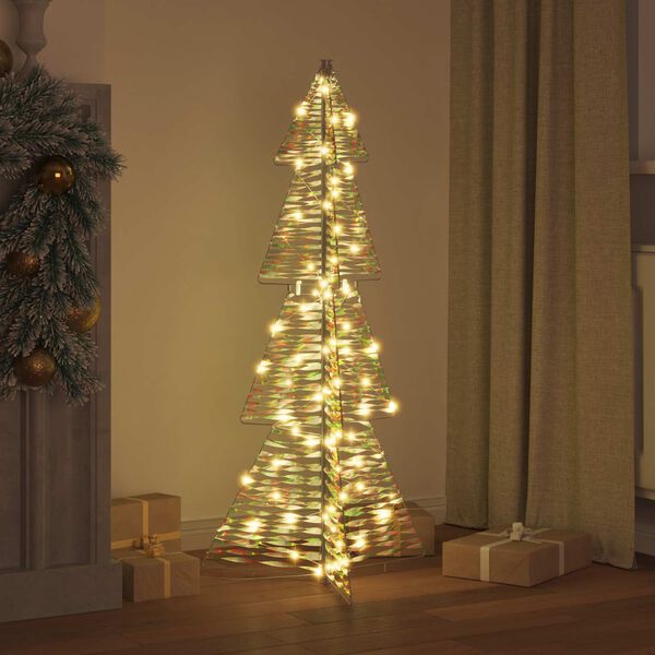 vidaXL Juletre med 100 LED Varmhvit 120 cm PET