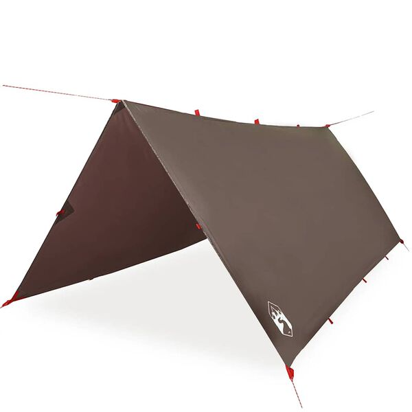 vidaXL Campingpresenning brun 406x306 cm vanntett