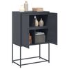 vidaXL Highboard antrasitt 68,5x38,5x107 cm stål