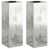vidaXL Solenergi LED stibelys 2 stk. Varmhvit 18 x 18 x 50 cm