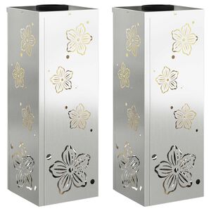 vidaXL Solenergi LED stibelys 2 stk. Varmhvit 18 x 18 x 50 cm