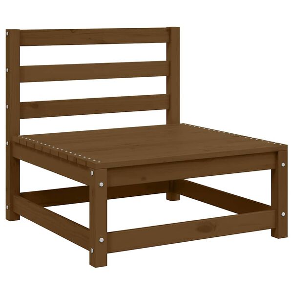 vidaXL Hagesofagruppe 3 deler honningbrun heltre furu