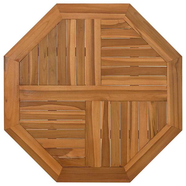 vidaXL Bordplate 80x80x2,5 cm &aring;ttekantet heltre teak