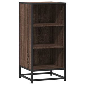 vidaXL Skjenk brun eik 35,5x35x76 cm konstruert tre og metall