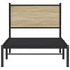 vidaXL Sengeramme i metall uten madrass sonoma eik 90x200 cm