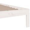 vidaXL Sengeramme hvit heltre 75x190 cm Small Single