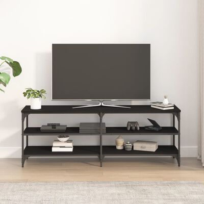 vidaXL TV-benk svart 140x30x50 cm konstruert tre