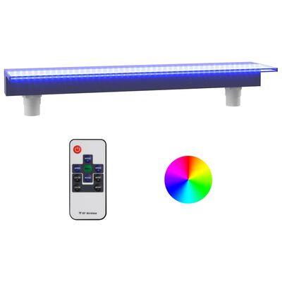 vidaXL Vannfall med RGB LED akryl 90 cm