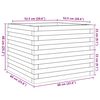 vidaXL Plantekasse hvit 60x60x46 cm heltre furu