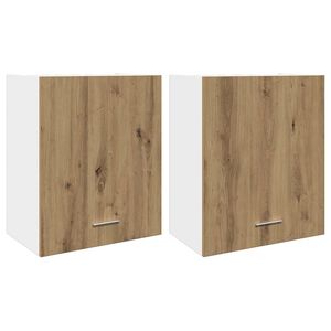 vidaXL Hengende skap "Lyon" 2 stk artisan eik 50x31x60 cm
