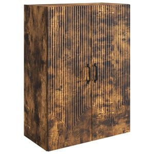 vidaXL Vegghengt skap 66 x 34,5 x 90 cm Konstruert tre R&oslash;kt Eik