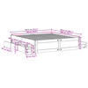vidaXL Sengeramme uten madrass med skuffer brun 180x200 cm heltre furu