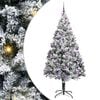 vidaXL Kunstig juletre Hvit 210 cm PVC og St&aring;l og Plast