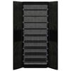 vidaXL Skoskap svart 60x30x166 cm stoff
