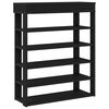 vidaXL Skohylle svart 80x30x98 cm konstruert tre