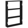 vidaXL Vegghylle svart 43x9x60 cm konstruert tre