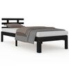 vidaXL Sengeramme svart heltre 100x200 cm
