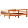 vidaXL Sengeramme med hodegavl voksbrun 180x200 cm heltre furu