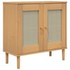 vidaXL Skjenk SENJA rotting utseende brun 80x35x80 cm heltre furu