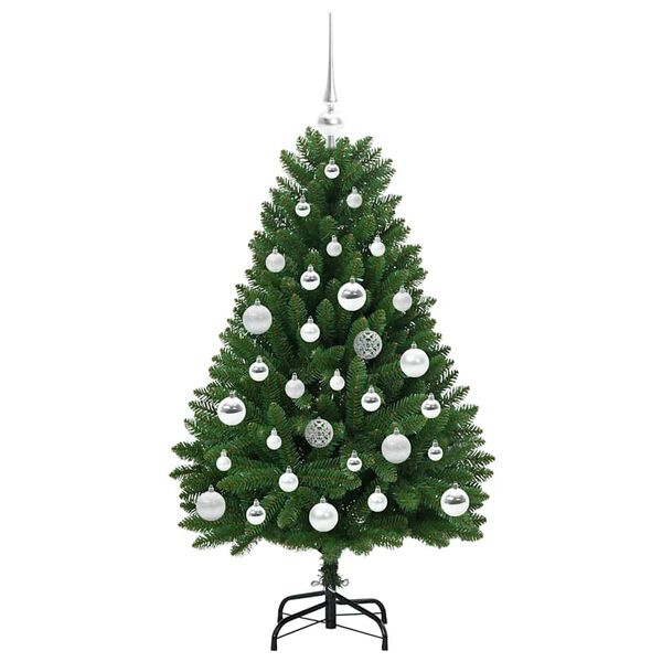 vidaXL Kunstig juletre med 150 LED grønn 120 cm PVC og metall