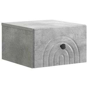 vidaXL Vegghengt Nattbord Betonggr&aring; 33 x 34,5 x 20 cm Konstruert tre