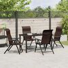 vidaXL Hage Spisegruppe 5 pcs Brun Poly rattan