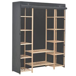 vidaXL Garderobeskap gr&aring; 135x40x170 cm stoff