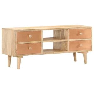 vidaXL TV-benk 110x30x45 cm heltre mango