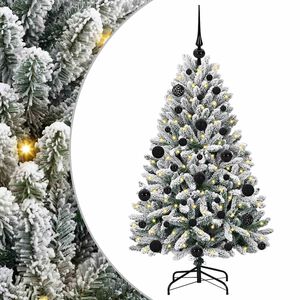 vidaXL Kunstig juletre med 150 LED Gr&oslash;nn og hvit 120 cm PVC og metall