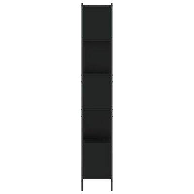 vidaXL Bokhylle svart 72x28x172 cm konstruert tre