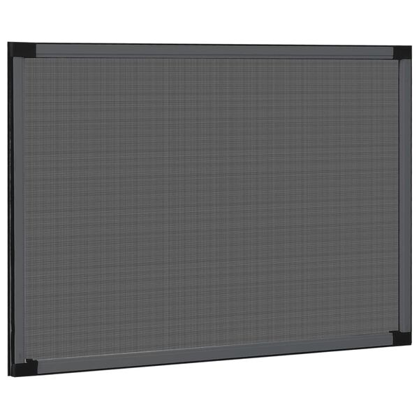 vidaXL Utvidbar insektskjerm for vindu antrasitt (100-193)x75 cm