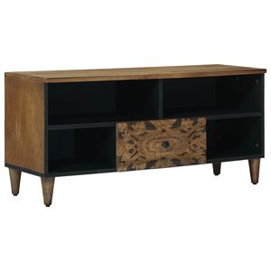 vidaXL TV-skap Brun 100 x 33,5 x 46 cm Massiv mango tre
