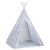 vidaXL Tipi-telt for barn med pose polyester grå 115x115x160 cm