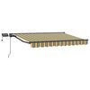 vidaXL Manuell markiseramme med LEDs Gr&oslash;nn, Gul, Antrasitt 3 x 2,5 m