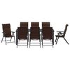 vidaXL Hage Spisegruppe 9 pcs Brun Poly rattan