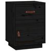 vidaXL Nattbord svart 40x34x55 heltre furu