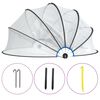 vidaXL Bassengkuppel rund 406x203 cm PVC