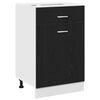 vidaXL Hengende skap Svart Eik 50 x 46 x 81,5 cm Konstruert tre