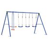 vidaXL Ute Huske Sett Flerfarget 330 x 185 x 185 cm St&aring;l og PE