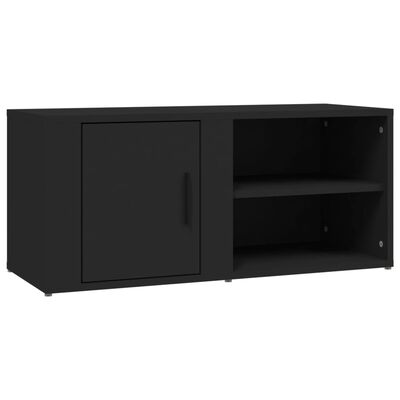 vidaXL TV-benk svart 80x31,5x36 cm konstruert tre