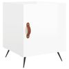vidaXL Nattbord h&oslash;yglans hvit 40x40x50 cm konstruert tre