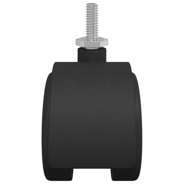 vidaXL Hjul 12 pcs Svart 40,1 x 40,1 x 37,8 mm PP og jern