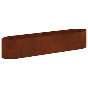vidaXL Hevet Hagebed Cortenst&aring;l 220 x 40 x 40 cm St&aring;l