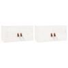 vidaXL Veggskap 2 stk hvit 60x30x30 cm heltre furu