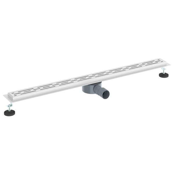 vidaXL Dusjavl&oslash;p Glasslokk med 360&deg; Siphon s&oslash;lv 100 cm