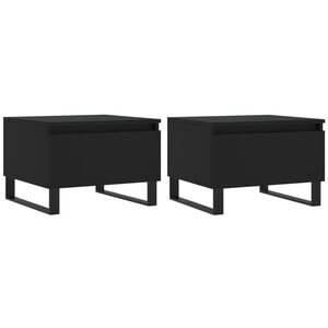 vidaXL Salongbord 2 stk svart 50x46x35 cm konstruert tre