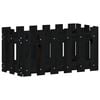 vidaXL Plantekasse med gjerdedesign svart 60x30x30 cm heltre furu