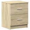 vidaXL Nattbord med 2 skuffer sonoma eik 40x36x50 cm