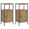vidaXL Nattbord 2 stk artisan eik 41x31x80 cm konstruert tre