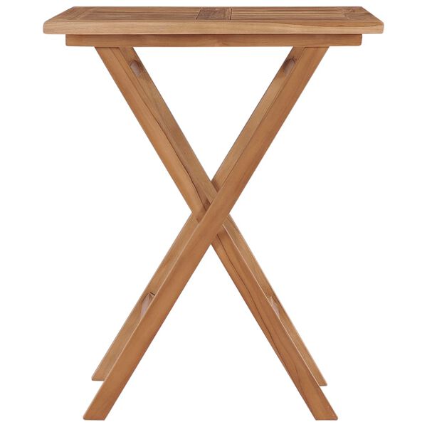 vidaXL Sammenleggbart hagebord 60x60x75 cm heltre teak